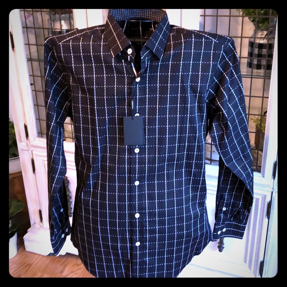 New Bugatchi long sleeve dress shirt